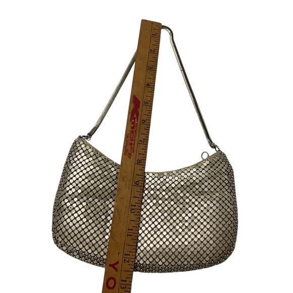 Y2K Glam Silver Mesh Shoulder Bag The Limited Vintage Evening Purse - Picture 6 of 7